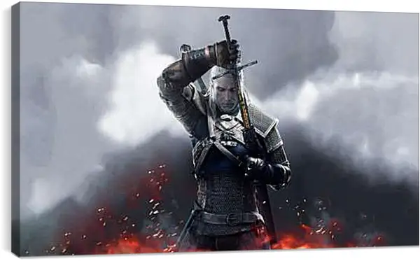 Постер на подрамнике - The Witcher 3 (Ведьмак), Геральт из Ривии