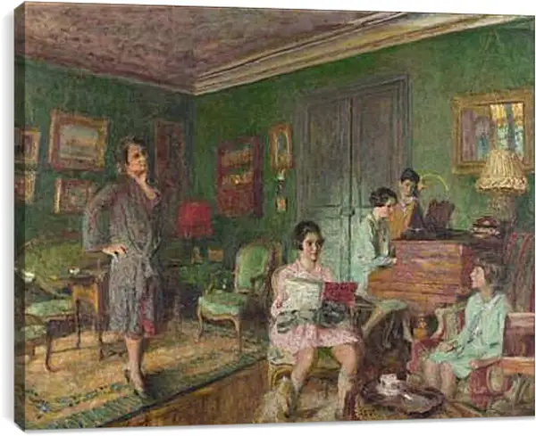 Постер на подрамнике - Madame Andre Wormser and her Children. Эдуар Вюйар