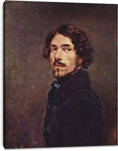 Постер на подрамнике - Selbstportrat. Эжен Делакруа