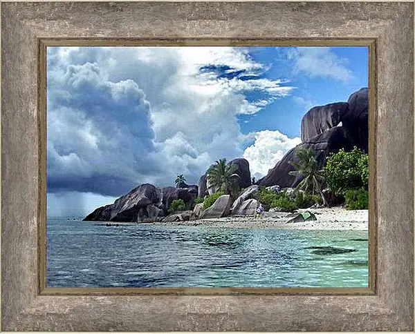 Картина в раме - Морской пляж