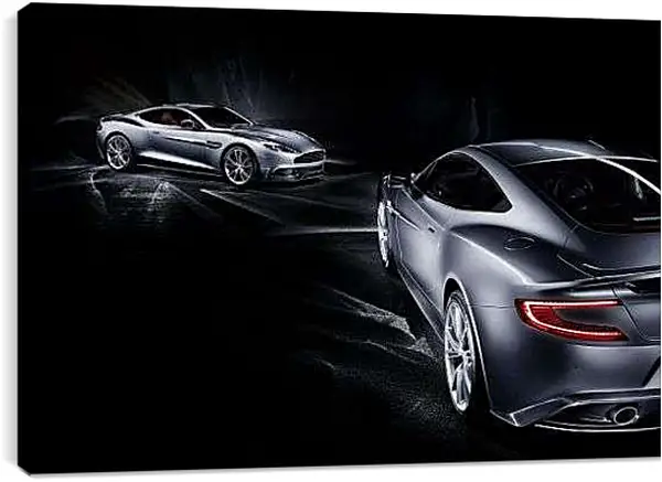 Постер на подрамнике - Машины в темноте