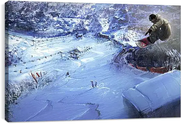 Постер на подрамнике - Нереальный прыжок