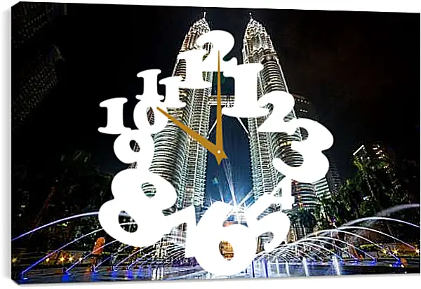 Часы картина - Башни Петронас 3. Малайзия