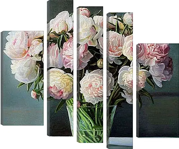 Модульная картина - Букет пионов