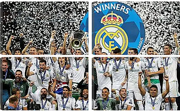 Модульная картина - Победа в Лиге Чемпионов 2018. Реал Мадрид. Real Madrid