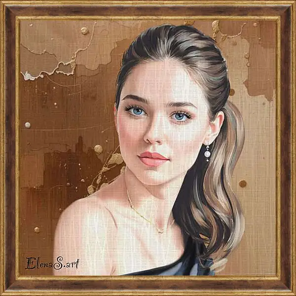 Картина в раме - Color portrait 42