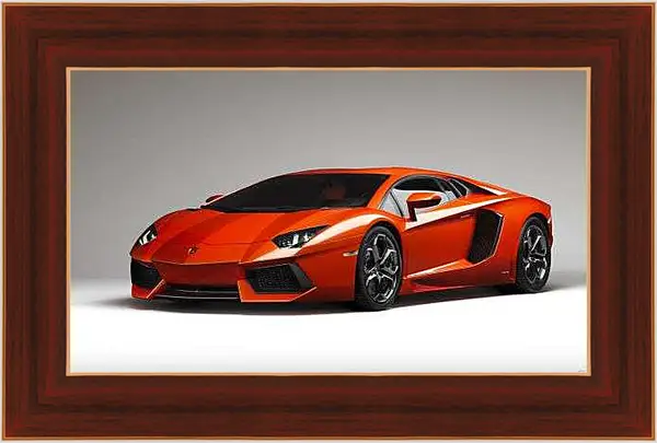 Картина в раме - Красная Ламборгини