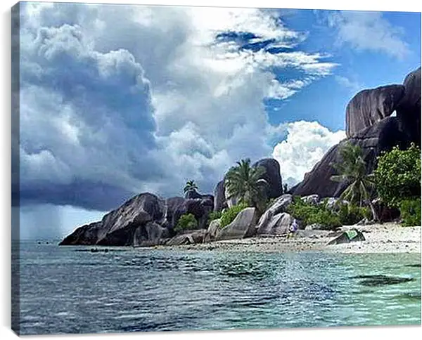 Постер на подрамнике - Морской пляж