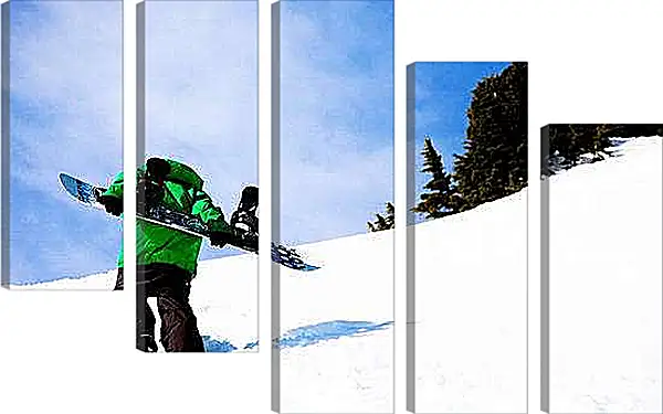 Модульная картина - Поднимаясь на горку