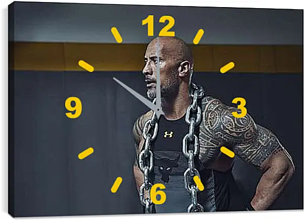 Часы картина - Dwayne Douglas Johnson. Дуэйн Джонсон (Скала)