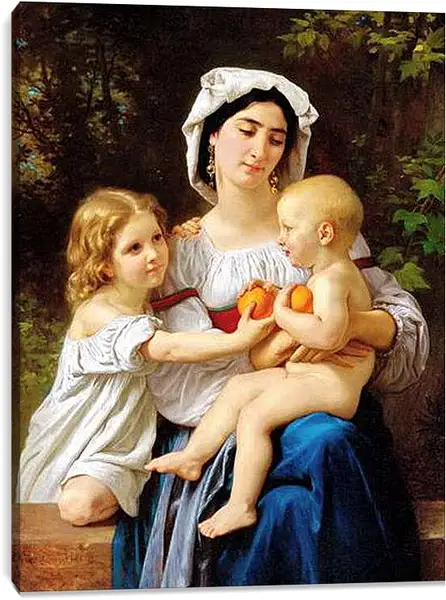 Постер на подрамнике - Оranges - Апельсины. Адольф Вильям Бугро