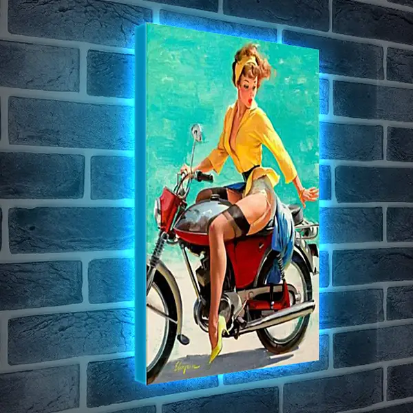 Лайтбокс световая панель - На мотоцикле