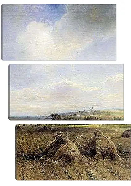 Модульная картина - К концу лета на Волге. Саврасов Алексей