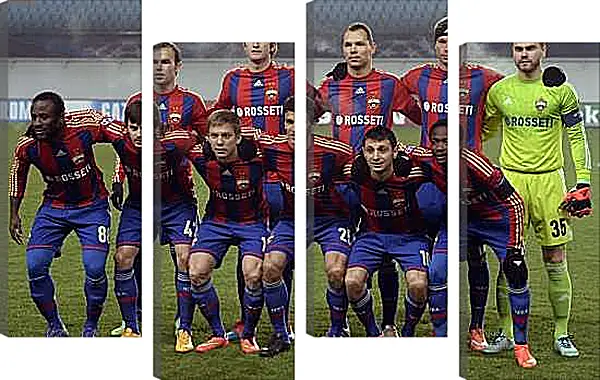 Модульная картина - Фото перед матчем. ФК ЦСКА Москва. FC CSKA Moscow