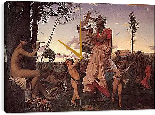 Часы картина - Anacreon, Bacchus and Cupid. Жан-Леон Жером