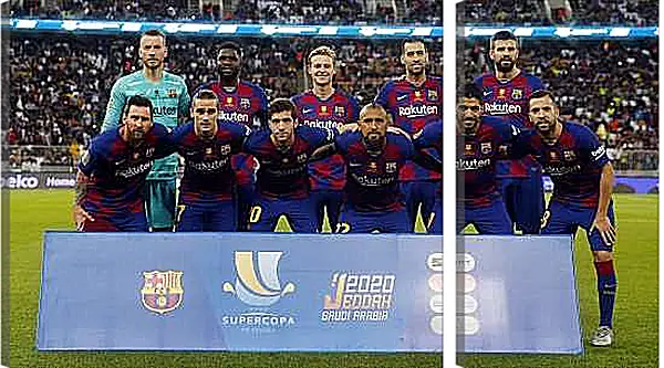 Модульная картина - Фото перед матчем ФК Барселона. FC Barcelona