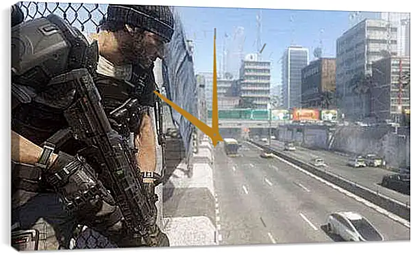 Часы картина - Call Of Duty: Advanced Warfare