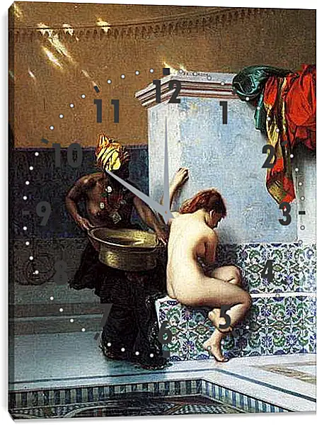 Часы картина - Turkish bath. Жан-Леон Жером