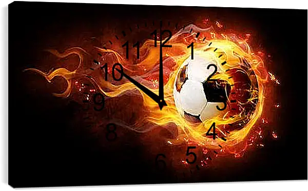 Часы картина - Огненный мяч