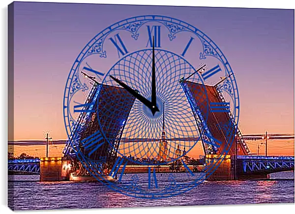 Часы картина - Петропавловская крепость