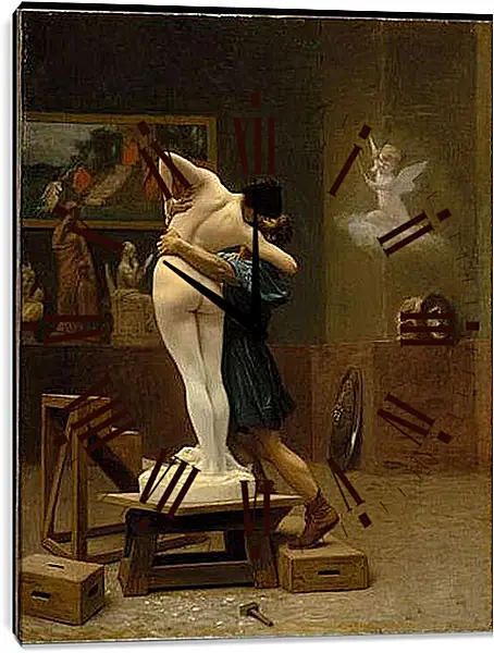 Часы картина - Pygmalion and Galatea - Пигмалион и Галатея. Жан-Леон Жером