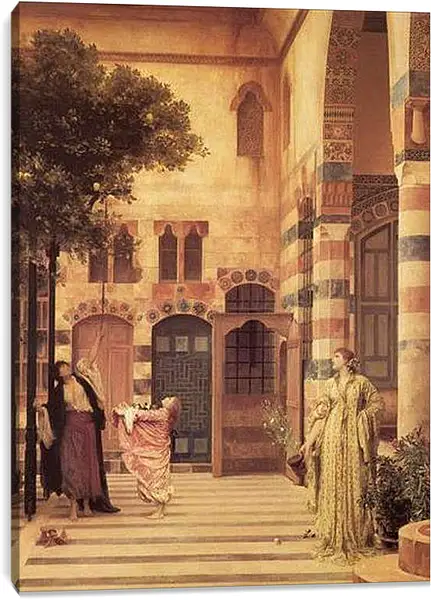 Постер на подрамнике - Leighton Old Damascus Jew-s Quarter - Старый Дамаск еврейcкий квартал. Барон Фредерик Лейтон