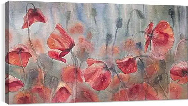 Постер на подрамнике - Красивые маки