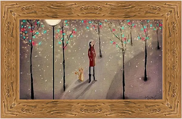 Картина в раме - Девочка