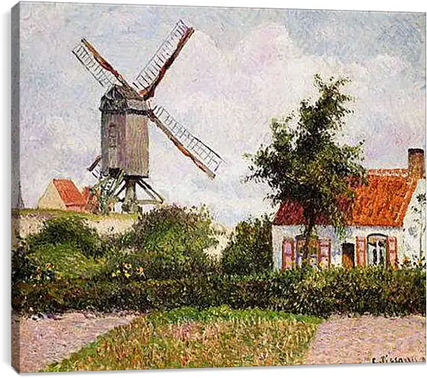 Постер на подрамнике - Ветряная мельница в Кноке, Бельгия. Винсент Ван Гог