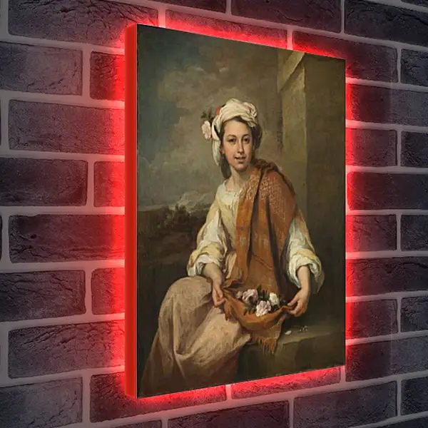 Лайтбокс световая панель - Цветочница. Бартоломе Эстебан Мурильо