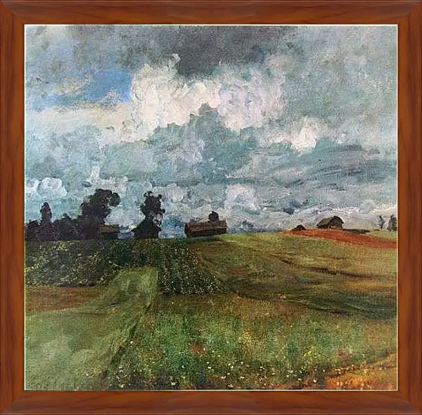 Картина в раме - Ветренный день. Левитан Исаак