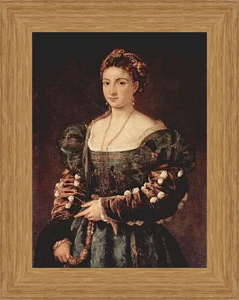 Картина в раме - Красавица. Тициан Вечеллио