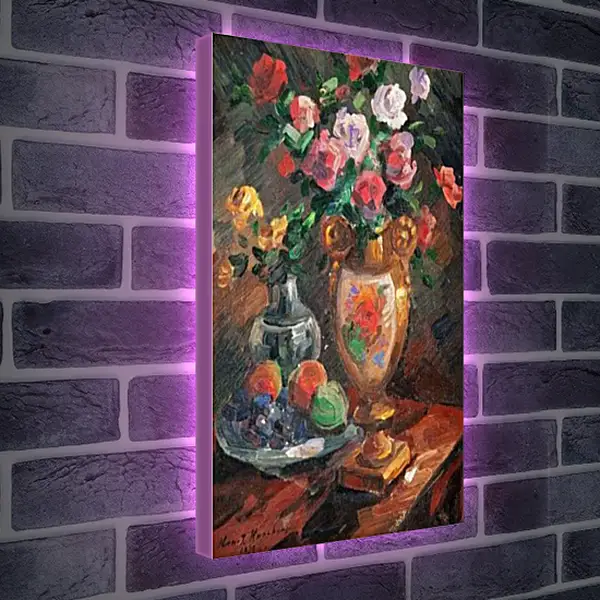 Лайтбокс световая панель - Натюрморт с цветами. Коровин Константин