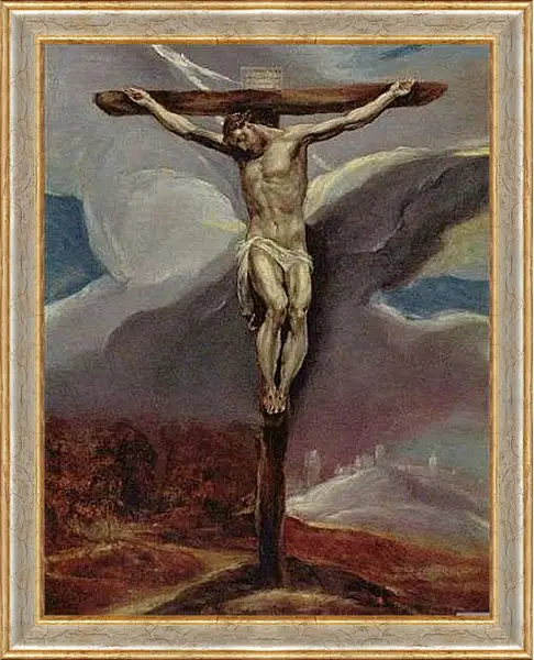 Картина в раме - Christus am Kreuz. Эль Греко