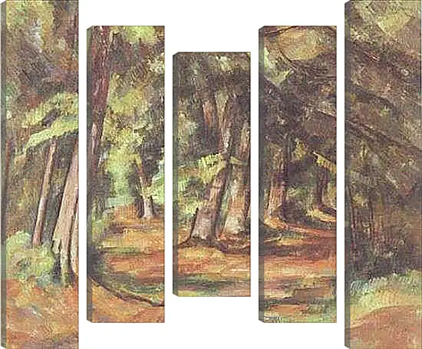 Модульная картина - Sous-Bois. Поль Сезанн