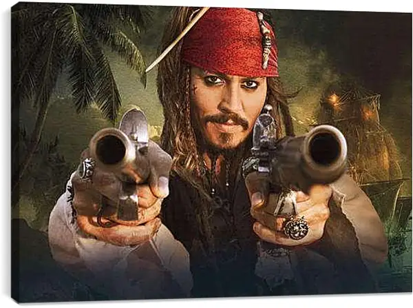 Постер на подрамнике - Джек Воробей (Джони Депп)