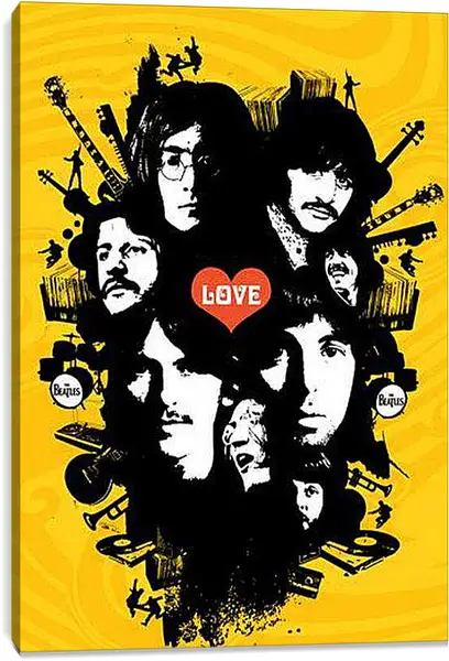 Постер на подрамнике - The Beatles - Битлз