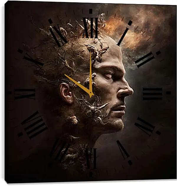 Часы картина - Зарождение мыслей 1