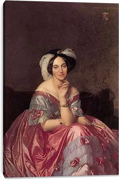 Постер на подрамнике - Ingres Baronne James de Rothschild - Баронесса Ротшильд. Жан Огюст Доминик Энгр