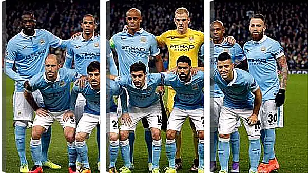 Модульная картина - Фото перед матчем. Манчестер Сити. Manchester City