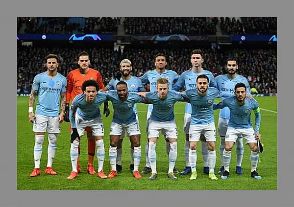 Картина в раме - Фото перед матчем. Манчестер Сити. Manchester City