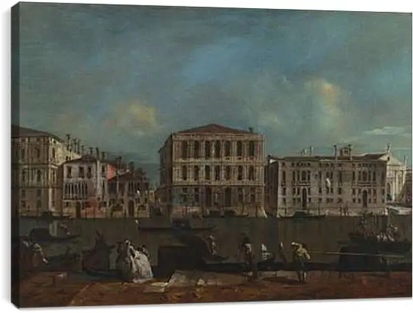 Постер на подрамнике - The Grand Canal with Palazzo Pesaro. Франческо Гварди