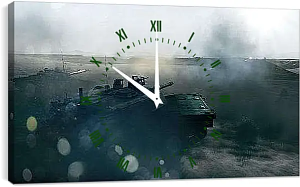 Часы картина - battlefield 3, tanks, mountain