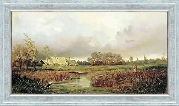 Картина в раме - Болото осенью. Ефим Волков