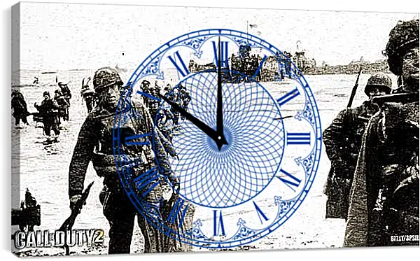 Часы картина - Call Of Duty 2