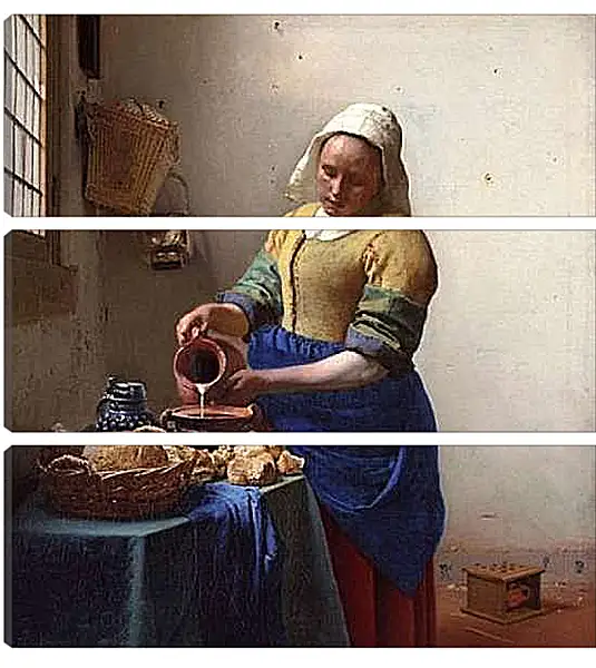 Модульная картина - Dienstmagd mit Milchkrug. Ян (Йоханнес) Вермеер