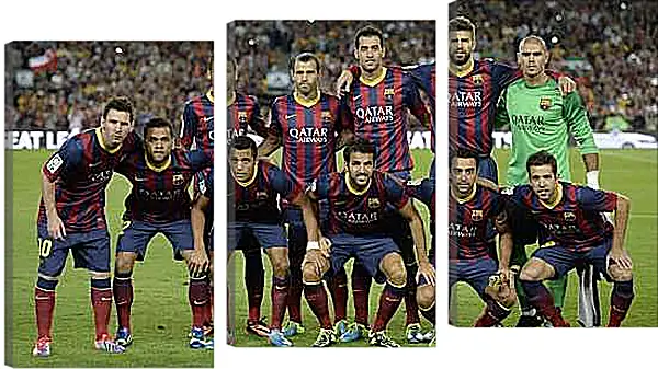 Модульная картина - Фото перед матчем ФК Барселона. FC Barcelona