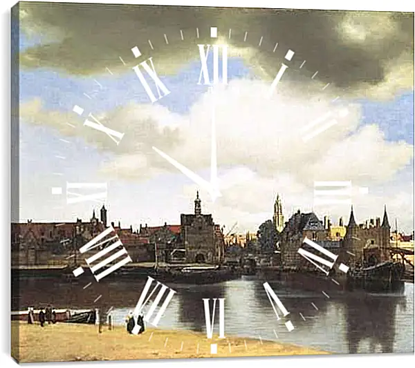Часы картина - View of Delft. Ян (Йоханнес) Вермеер