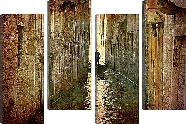 Модульная картина - В узком канале Венеции