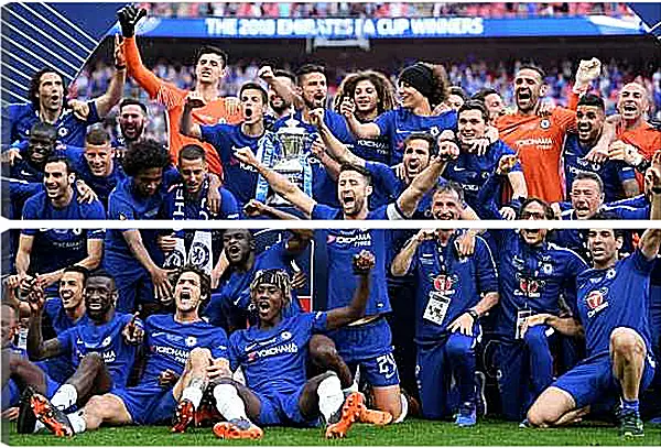 Модульная картина - Победа в кубке Англии. ФК Челси. FC Chelsea